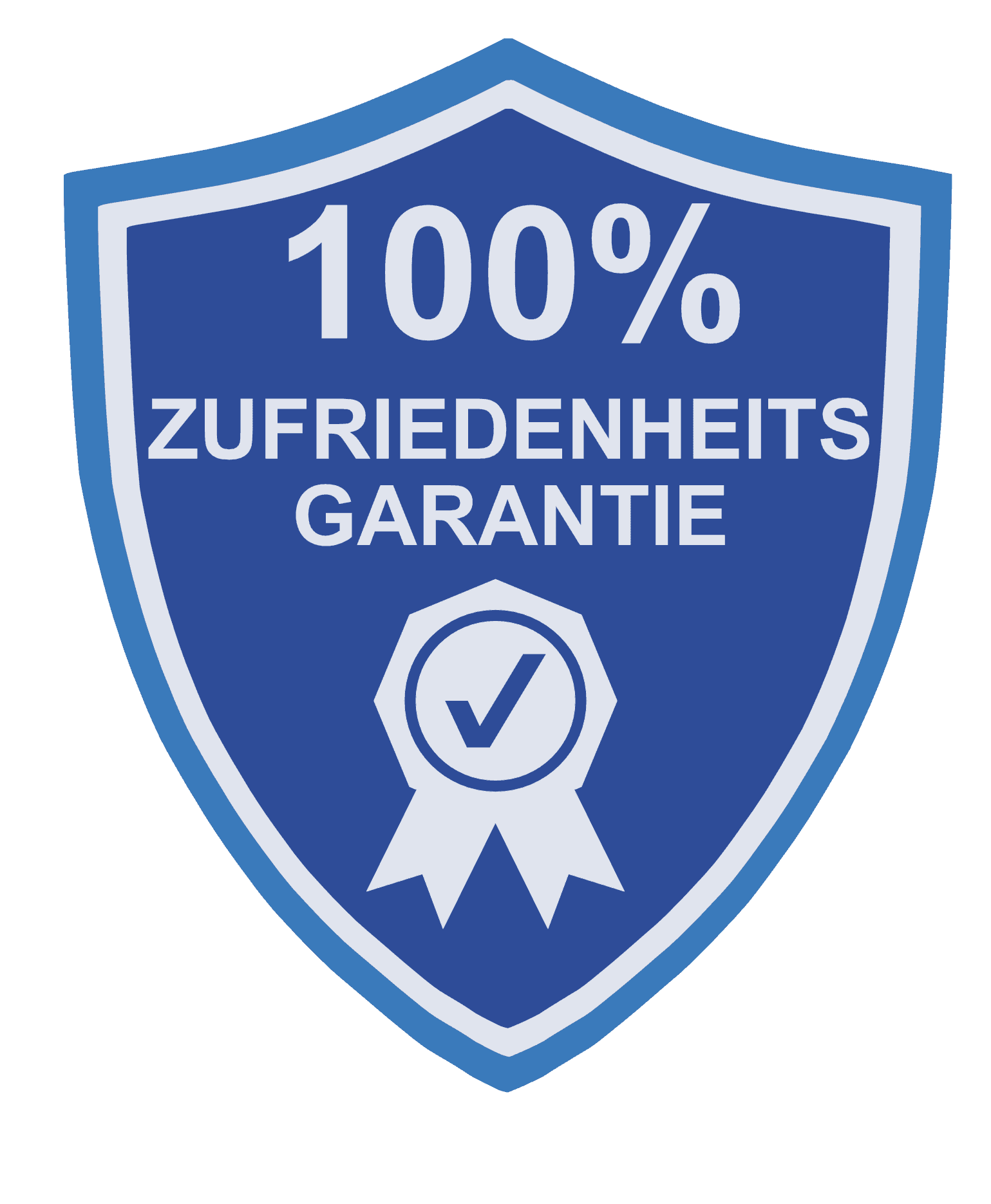 Siegel: Zufriedenheitsgarantie – kostenlose Nachreinigung